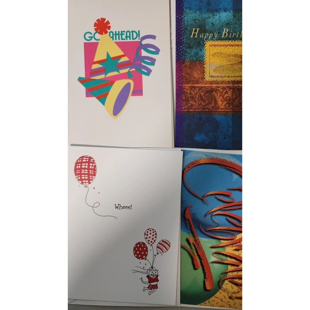 Greeting Card Happy Birthday Lot 15 Unused Envelopes Colorful For Him Kids Adult